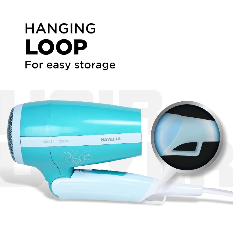 Havells 1200 Watts Foldable Hair Dryer, Hd3151-6.webp